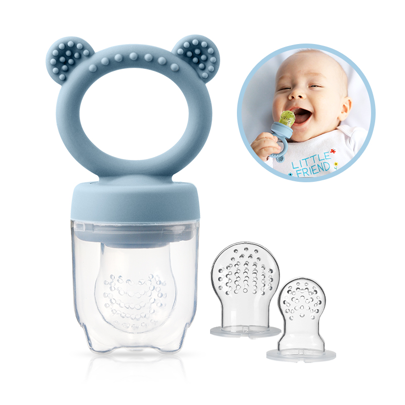 Baby Food Healthy - シリコン製クマ型ベビーフルーツフィーダー、新鮮な果物用乳首型おしゃぶり - 赤ちゃんのための楽しくて健康的な授乳グッズ