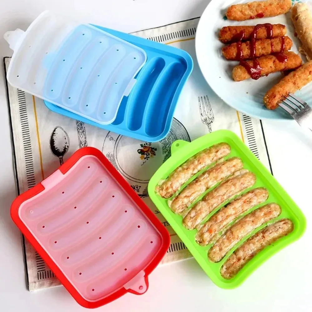 Baby Food Healthy - ヘルシーベイクシリコーンソーセージ型便利な排気食品グレードリリースが簡単な蓋付き厚みのあるベビーサプリメントツール