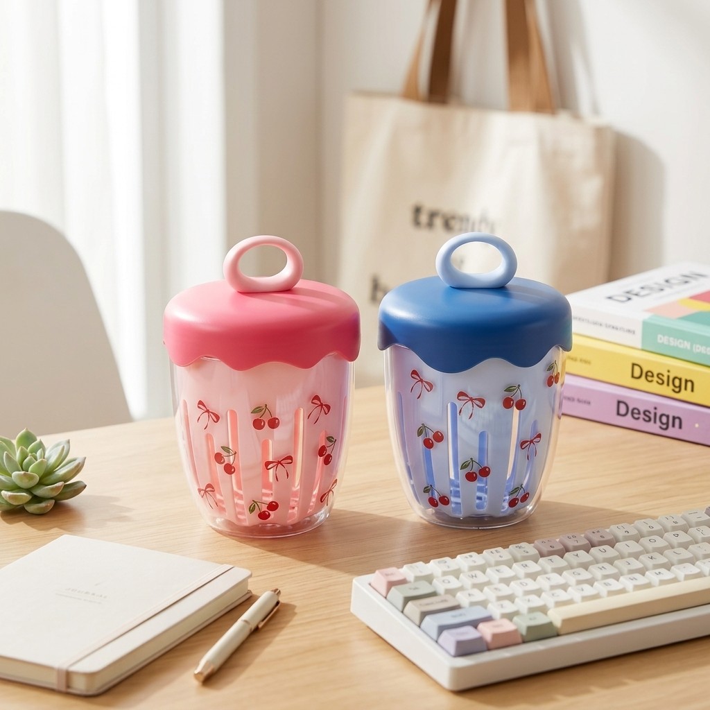 Baby Food Yogurt - プラスチック製サラダカップ、水切り付きフルーツ容器、フォークハンドル付き弁当箱、ヨーグルト・オートミール容器、学校・子供・大人向け