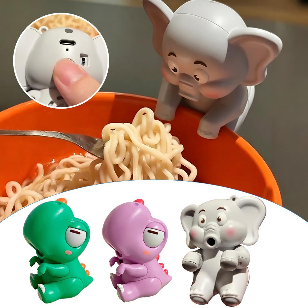 Feeding Baby Food - ミニエレファントフードクーラーファン、ハンズフリーベビーフィーディングヘルパー、ボウル用クリップオンデザイン、ポータブル＆USB充電式 ﻿