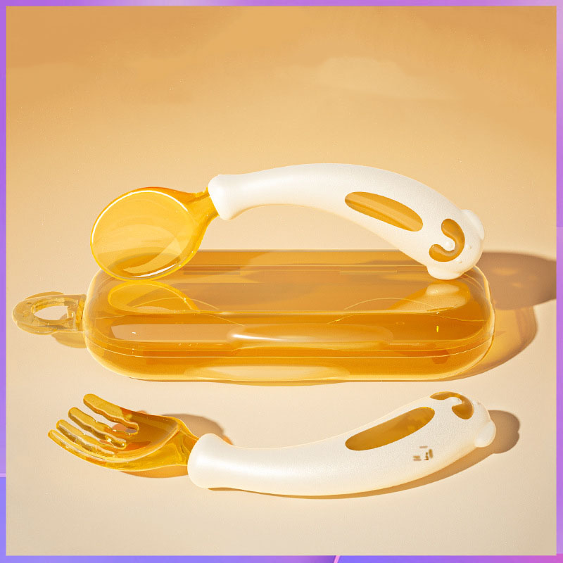 Baby Food Year Old - ベビースプーンフォーク/食べることを学ぶトレーニング/1歳以上の子供向けの柔軟なスプーンベビーフードカトラリー