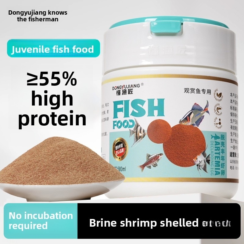 Baby Food With Protein - 東宇江インスタントベビーブラインシュリンプ | 孵化不要、すぐに食べられる | フライ、グッピー、ベタ、そしてすべての熱帯魚のための高タンパク質フード