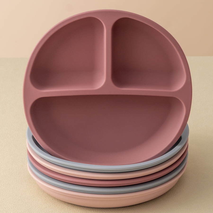 Baby Food Utensil - 1 個ベビー吸盤シリコーンダイニングプレート BPA フリー子供食器吸引幼児トレーニング食器子供摂食ボウルベビー用品