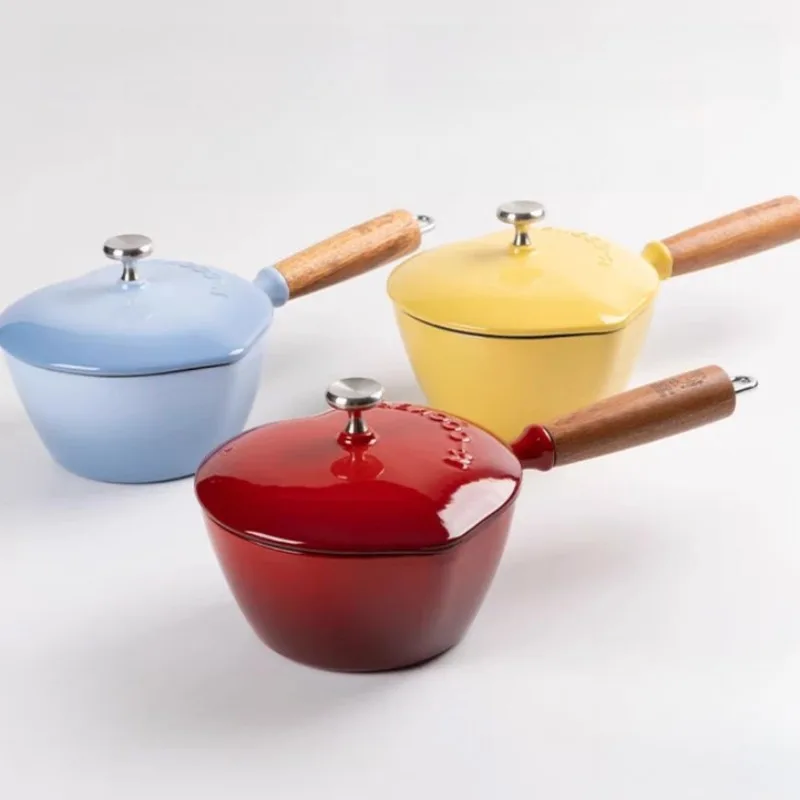 Baby Food Healthy - ‌ プレミアム鋳鉄フライパン非毒性ノンスティックパン健康的なベビーフード調理器具用多目的ダッチオーブン揚げ物/スープ用 YT235