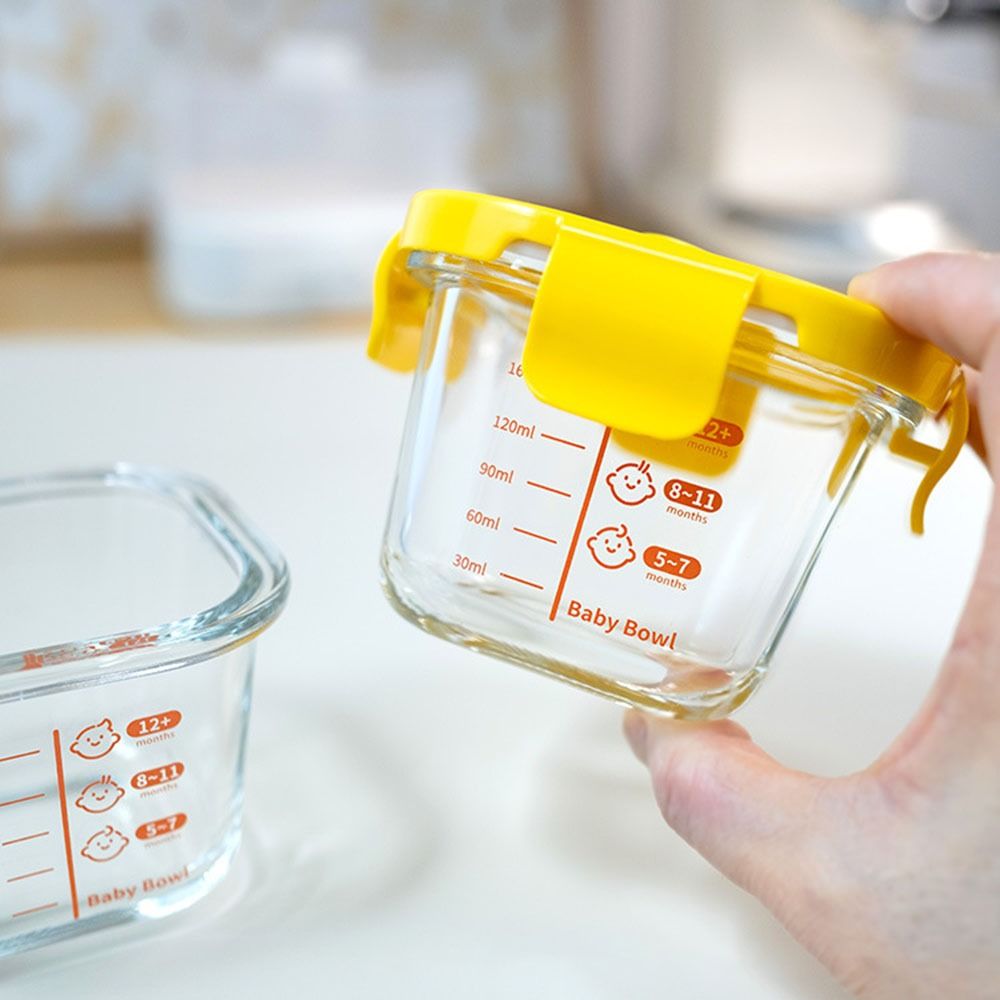 Baby Food Glass Jars - 新しい170ml食品保存容器、冷凍・電子レンジ対応、ベビーフード用ガラスカップ、ガラス製ベビーフード保存瓶、小さなお子様向け