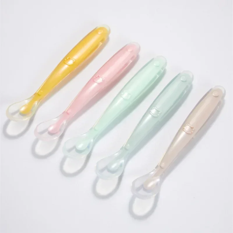 Baby Food Diet - ソフトシリコンベビースプーン幼児補完食給餌トレーニングスプーン幼児用ソフトチップスプーン子供用食器