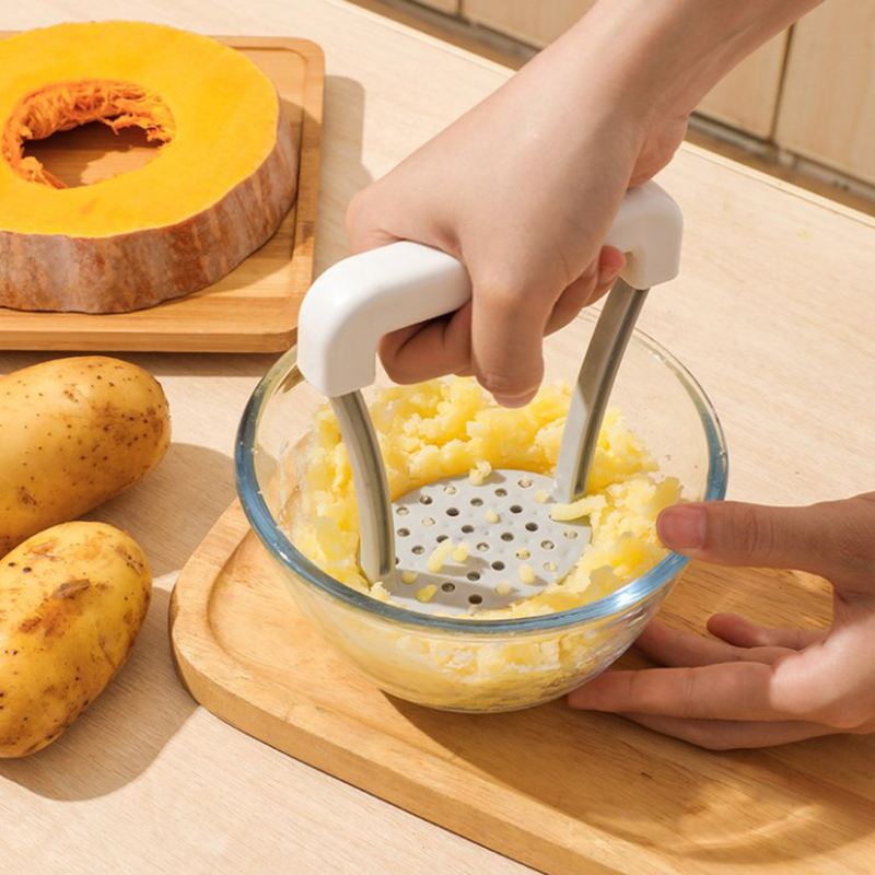Baby Food Banana - 手動ポテトマッシャー プラスチック製プレスポテトマッシャー ベビーフードフルーツバナナベーキング用ポータブルキッチンツール