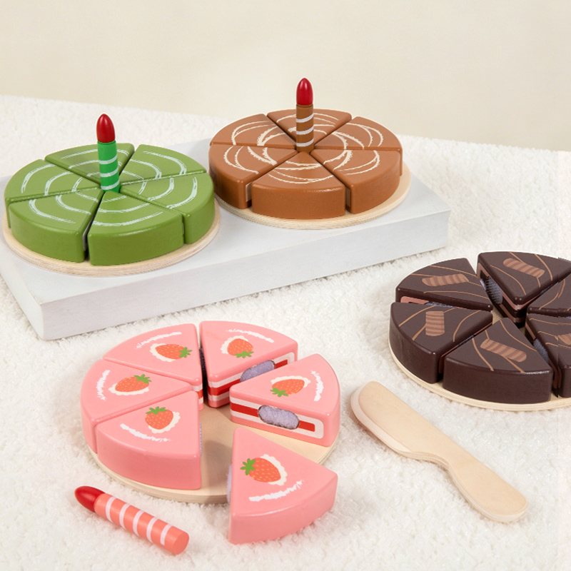 Baby Food Under 1 Year - 赤ちゃんごっこ遊びキッチンフードおもちゃ木製誕生日ケーキカットフードおもちゃベビーモンテッソーリ教育就学前おもちゃ子供向けギフト
