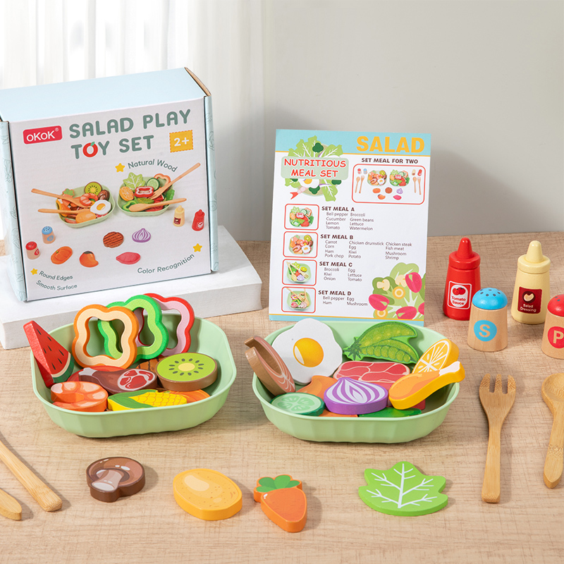 木製シミュレーションサラダごっこ遊びおもちゃセット シミュレ - Baby Food Under 1 Year のレビューと価格