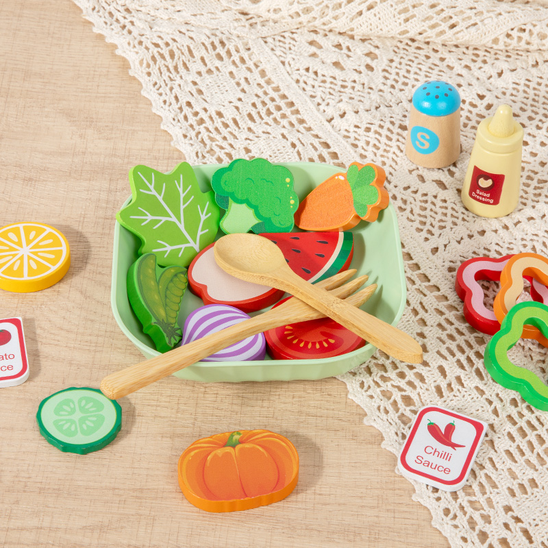 木製シミュレーションサラダごっこ遊びおもちゃセット シミュレ - Baby Food Under 1 Year のレビューと価格