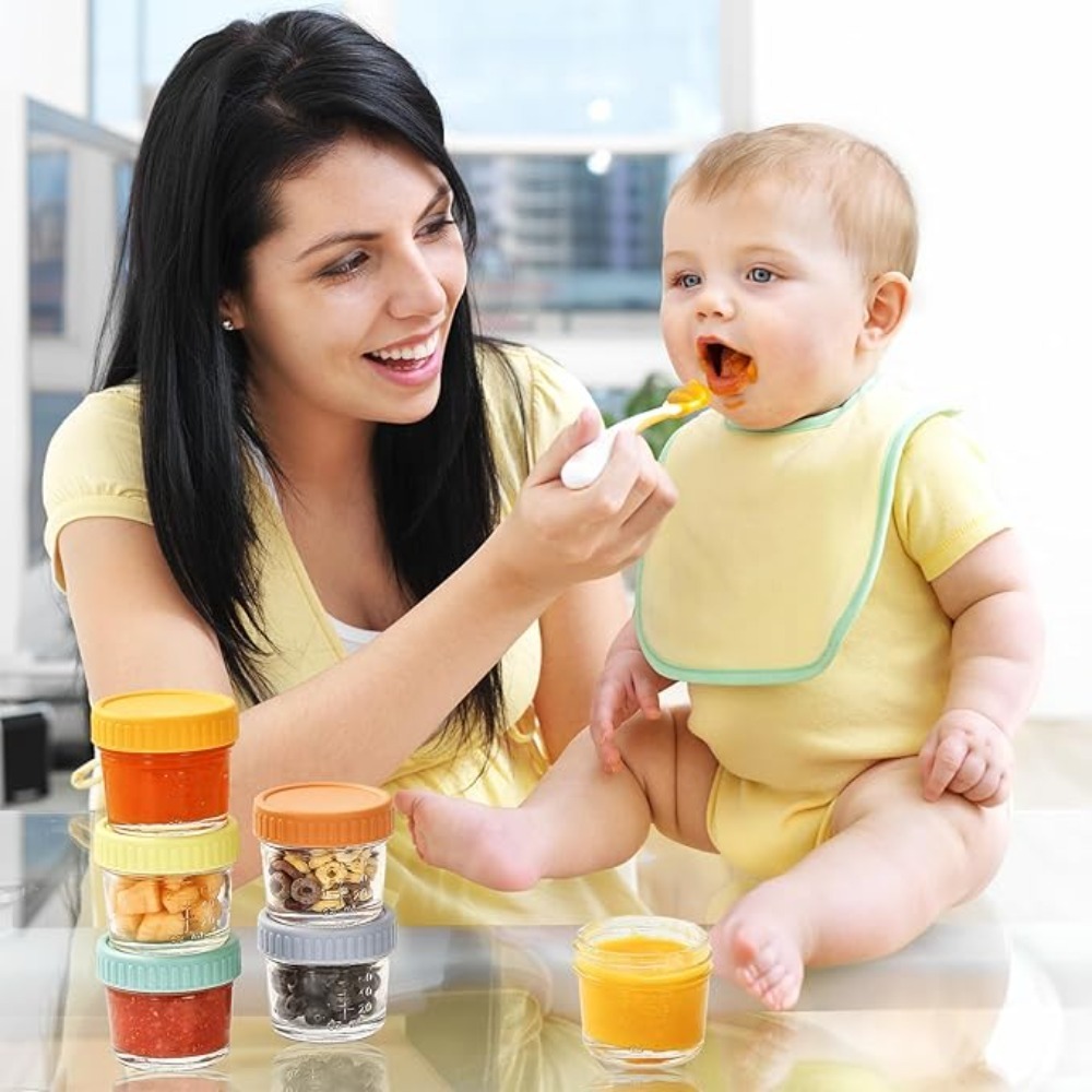 6 個メイソンジャーガラスベビーフードジャー蓋付きスケール付 - Baby Food Jars のレビューと価格