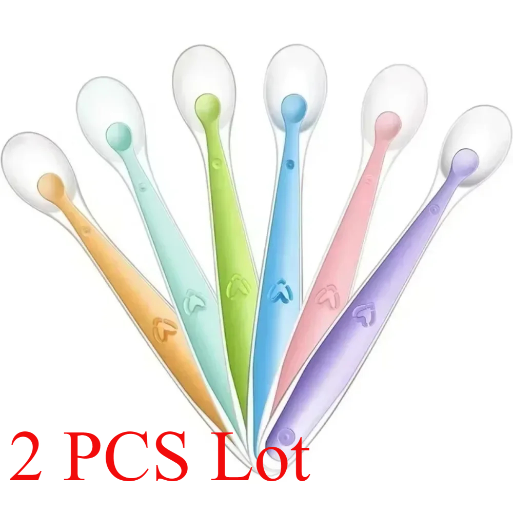 2/1 個のシリコーンスプーンベビー幼児フィーダースプーン子 - Baby Food Utensil のレビューと価格