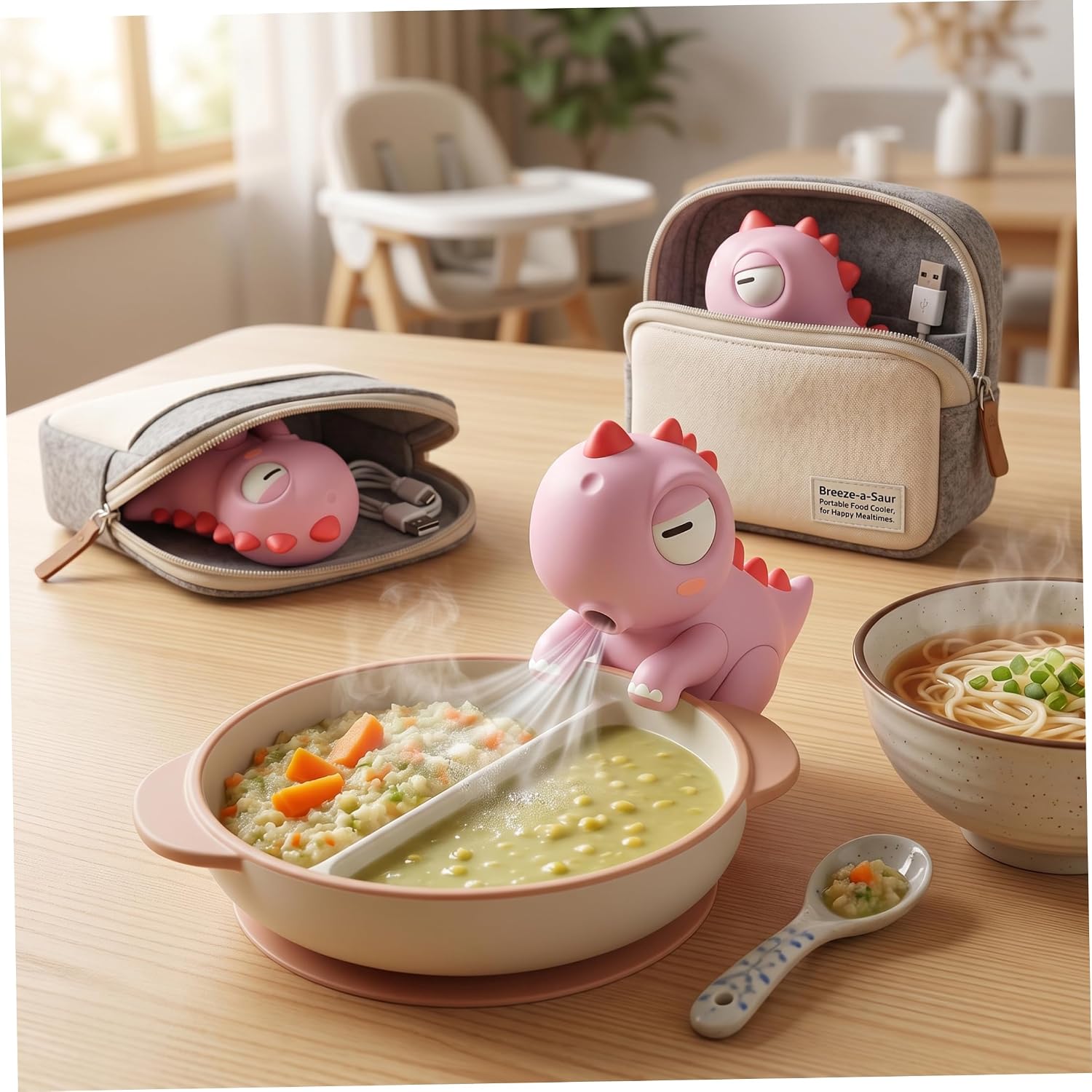 かわいい象のミニファン、赤ちゃんの授乳補助具、クリップ式デザ - Feeding Baby Food のレビューと価格