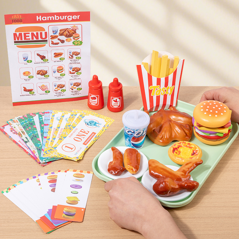 木製ファーストフードキッチンごっこ遊びおもちゃ、模擬食品教育 - Baby Food Under 1 Year のレビューと価格