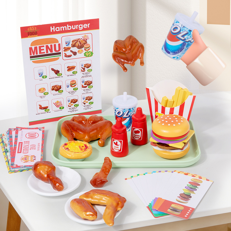 木製ファーストフードキッチンごっこ遊びおもちゃ、模擬食品教育 - Baby Food Under 1 Year のレビューと価格