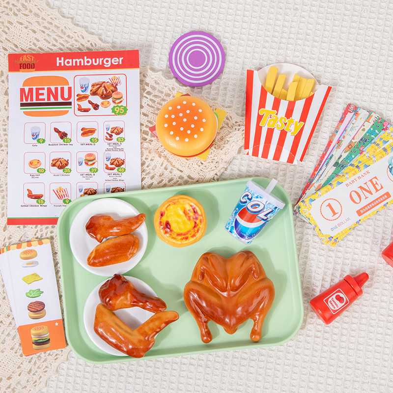 木製ファーストフードキッチンごっこ遊びおもちゃ、模擬食品教育 - Baby Food Under 1 Year のレビューと価格