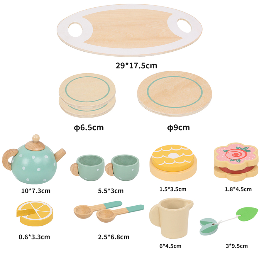 木製アフタヌーンティーセットおもちゃごっこ遊び食べ物学習ロー - Baby Food Under 1 Year のレビューと価格