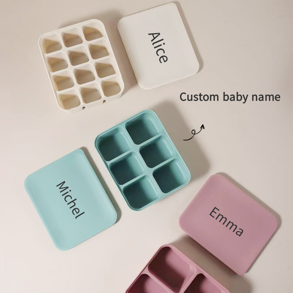 名前入りベビーフードフリーザートレイ、12セルBPAフリーシ - Baby Food Jars のレビューと価格