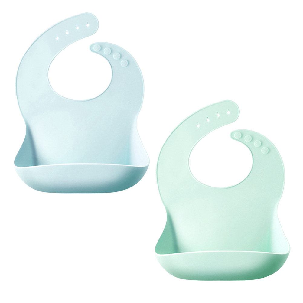 2 個のシリコン製ベビーよだれよだれかけ、ボタン留め、フード - Feeding Baby Food のレビューと価格