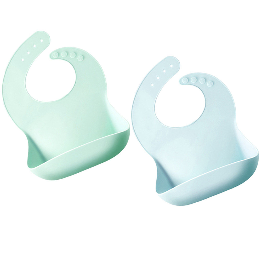 2 個のシリコン製ベビーよだれよだれかけ、ボタン留め、フード - Feeding Baby Food のレビューと価格