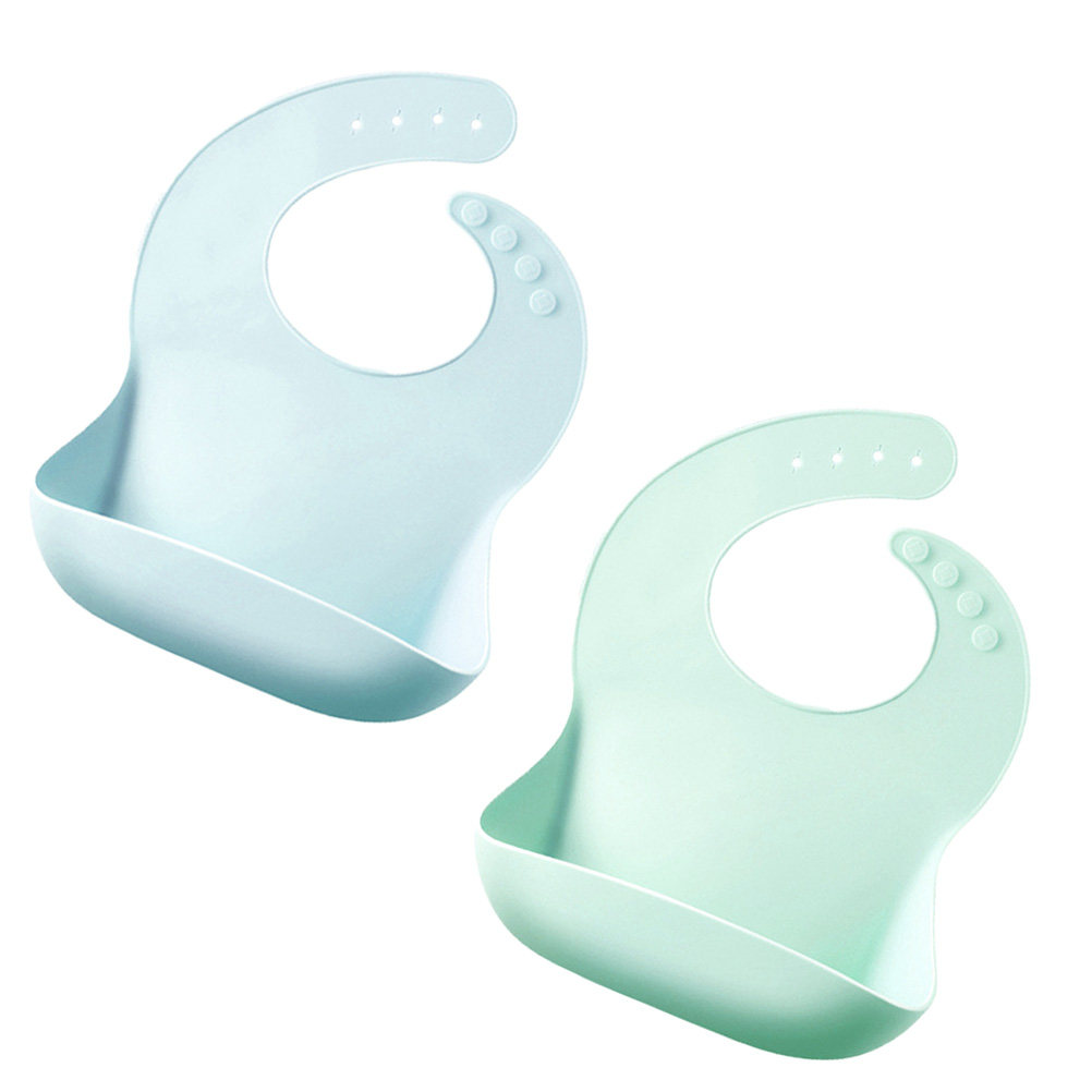 2 個のシリコン製ベビーよだれよだれかけ、ボタン留め、フード - Feeding Baby Food のレビューと価格