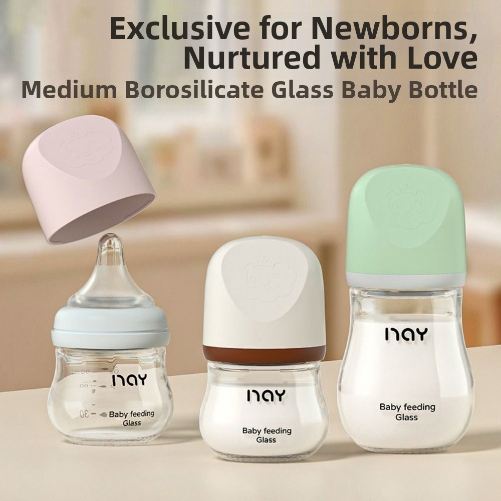 ガラス哺乳瓶抗鼓腸抗窒息新生児哺乳瓶 80/160 ミリリッ - Baby Food Jars のレビューと価格