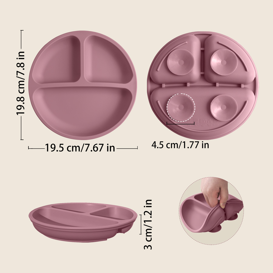 1 個ベビー吸盤シリコーンダイニングプレート BPA フリー - Baby Food Utensil のレビューと価格