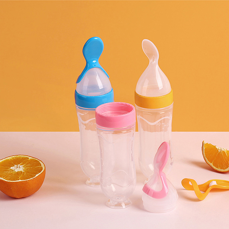 絞る哺乳瓶シリコーン新生児トレーニング米シリアル食品スプーン - Baby Food Utensil のレビューと価格