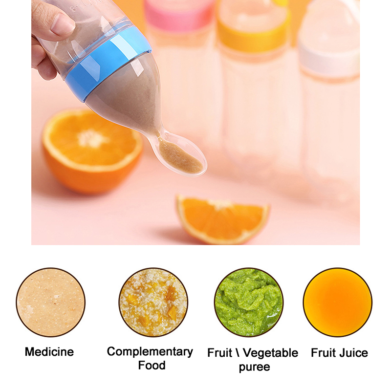 絞る哺乳瓶シリコーン新生児トレーニング米シリアル食品スプーン - Baby Food Utensil のレビューと価格