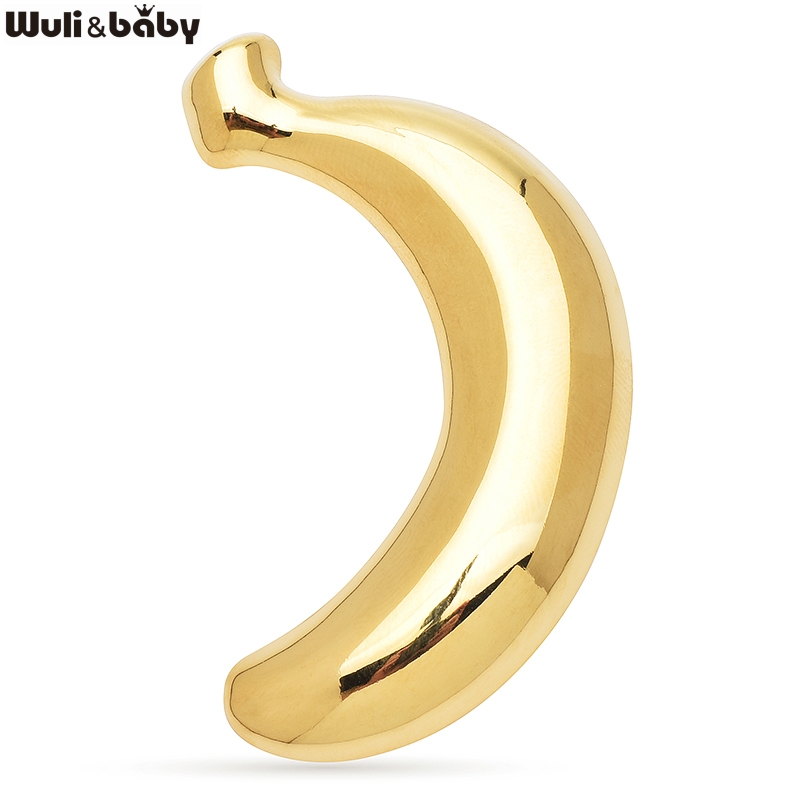 Wuli & ベビー ステンレス鋼の素敵なバナナブローチ女性 - Baby Food Banana のレビューと価格
