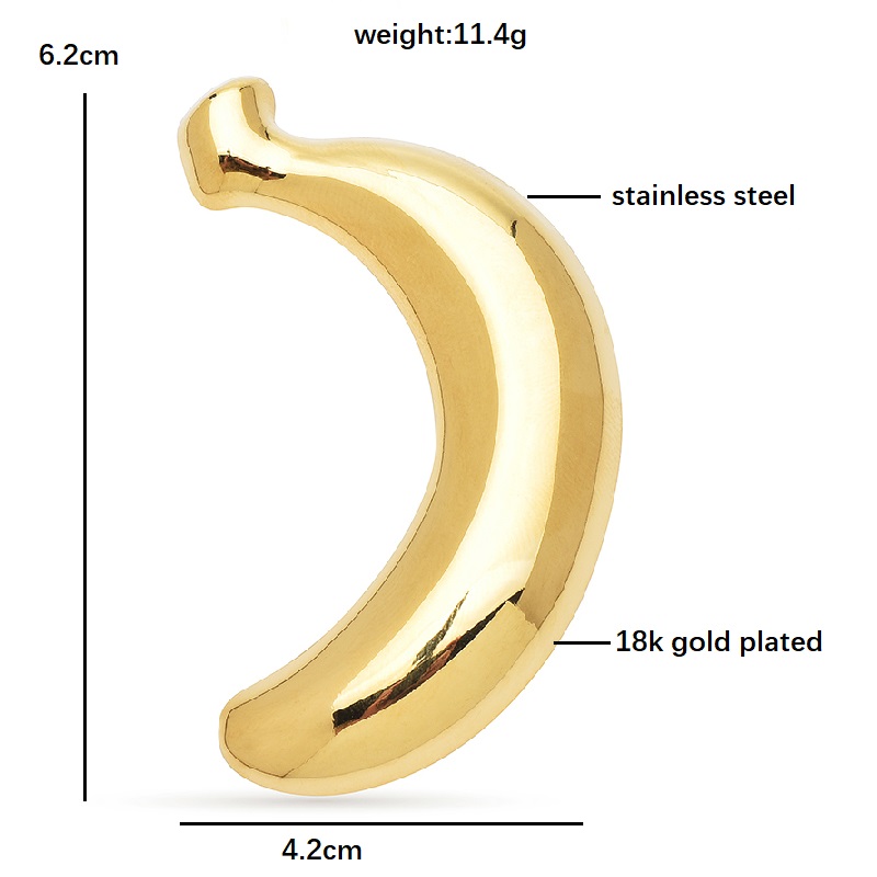 Wuli & ベビー ステンレス鋼の素敵なバナナブローチ女性 - Baby Food Banana のレビューと価格