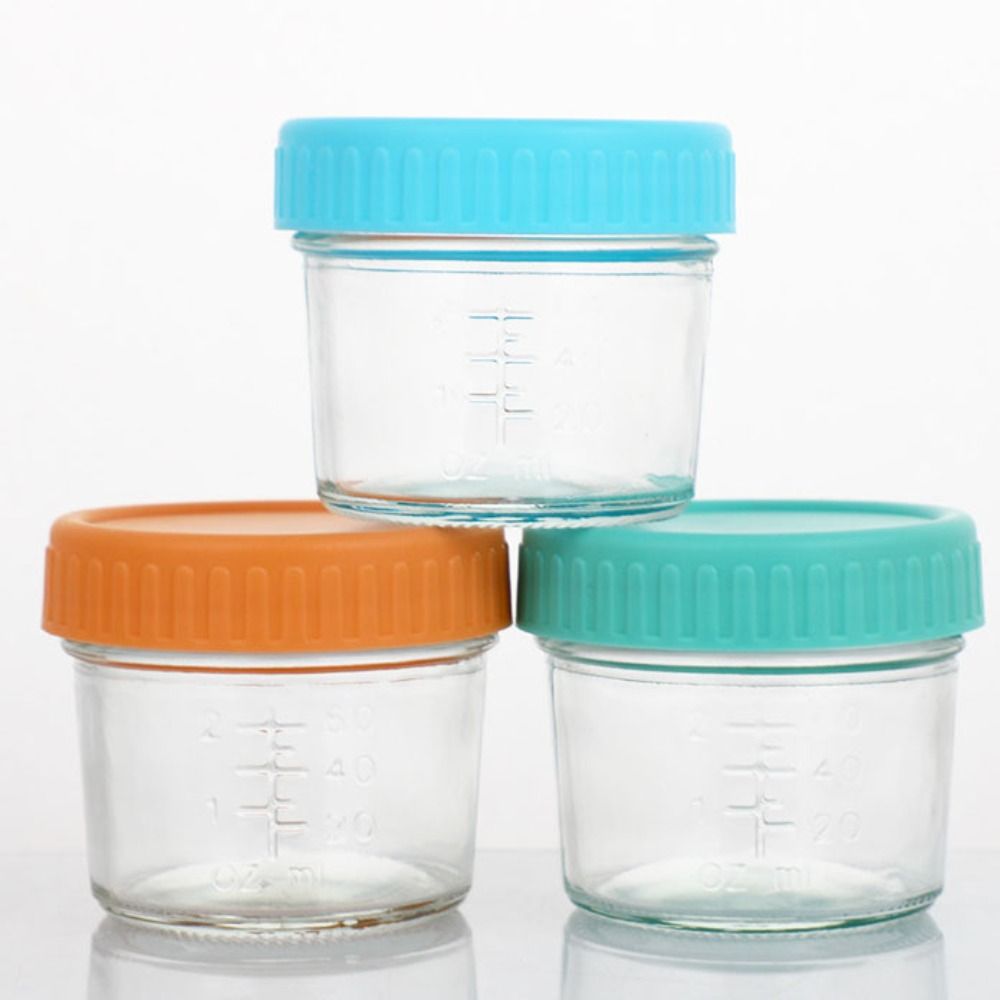 6個入りメイソンジャー ガラス製ベビーフードジャー 目盛り付 - Baby Food Jars のレビューと価格