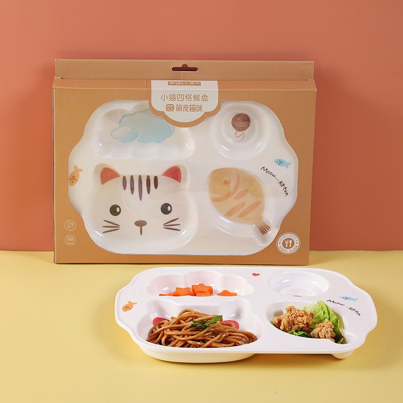 漫画の子猫の子供用食器ギフトボックスセット、子供用の特別な仕 - Baby Food Kitten のレビューと価格