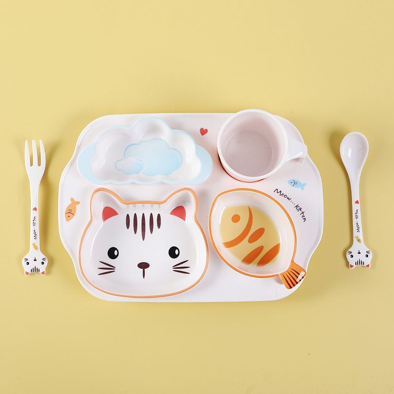 漫画の子猫の子供用食器ギフトボックスセット、子供用の特別な仕 - Baby Food Kitten のレビューと価格