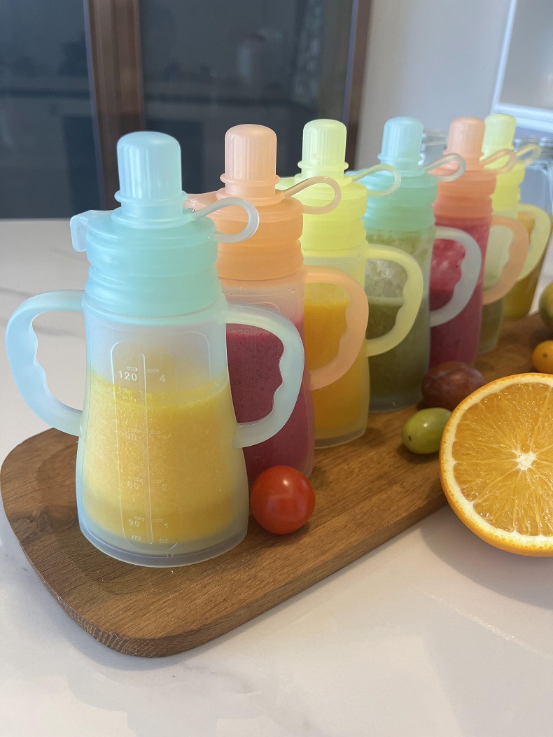 新しい再利用可能なシリコン製母乳保存バッグ、漏れ防止、吸引可 - Baby Food Diet のレビューと価格