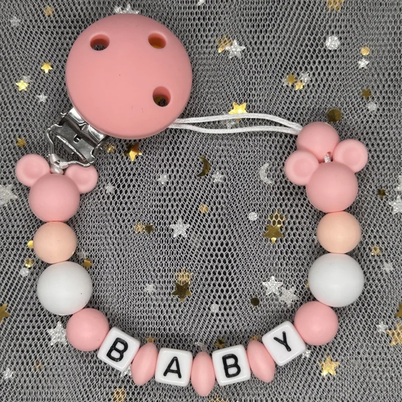 ベビーおしゃぶりクリップパーソナライズされた名前ダミー乳首ホ - Baby Food Name のレビューと価格