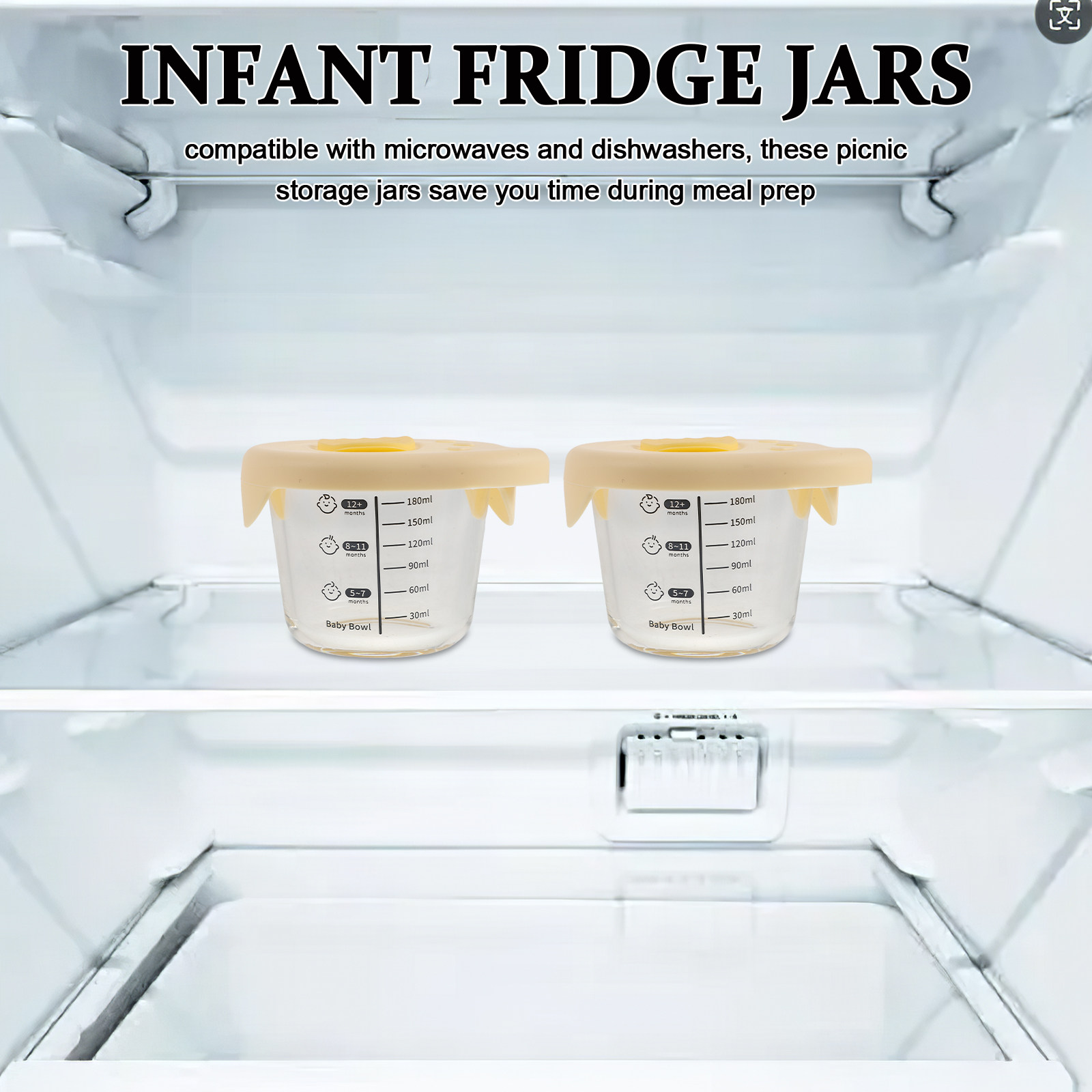 2個セット ベビーフード保存容器 ガラス製 密閉容器 230 - Baby Food Glass Jars のレビューと価格