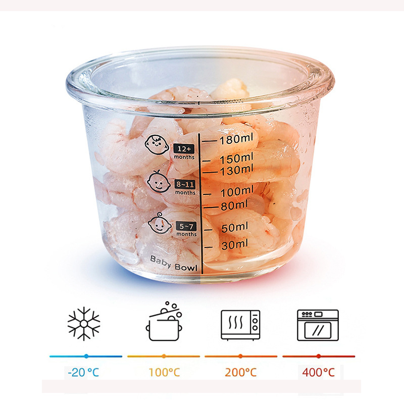 ふた付きベビーフード収納ジャー、幼児用の漏れ防止スナックピュ - Baby Food Glass Jars のレビューと価格