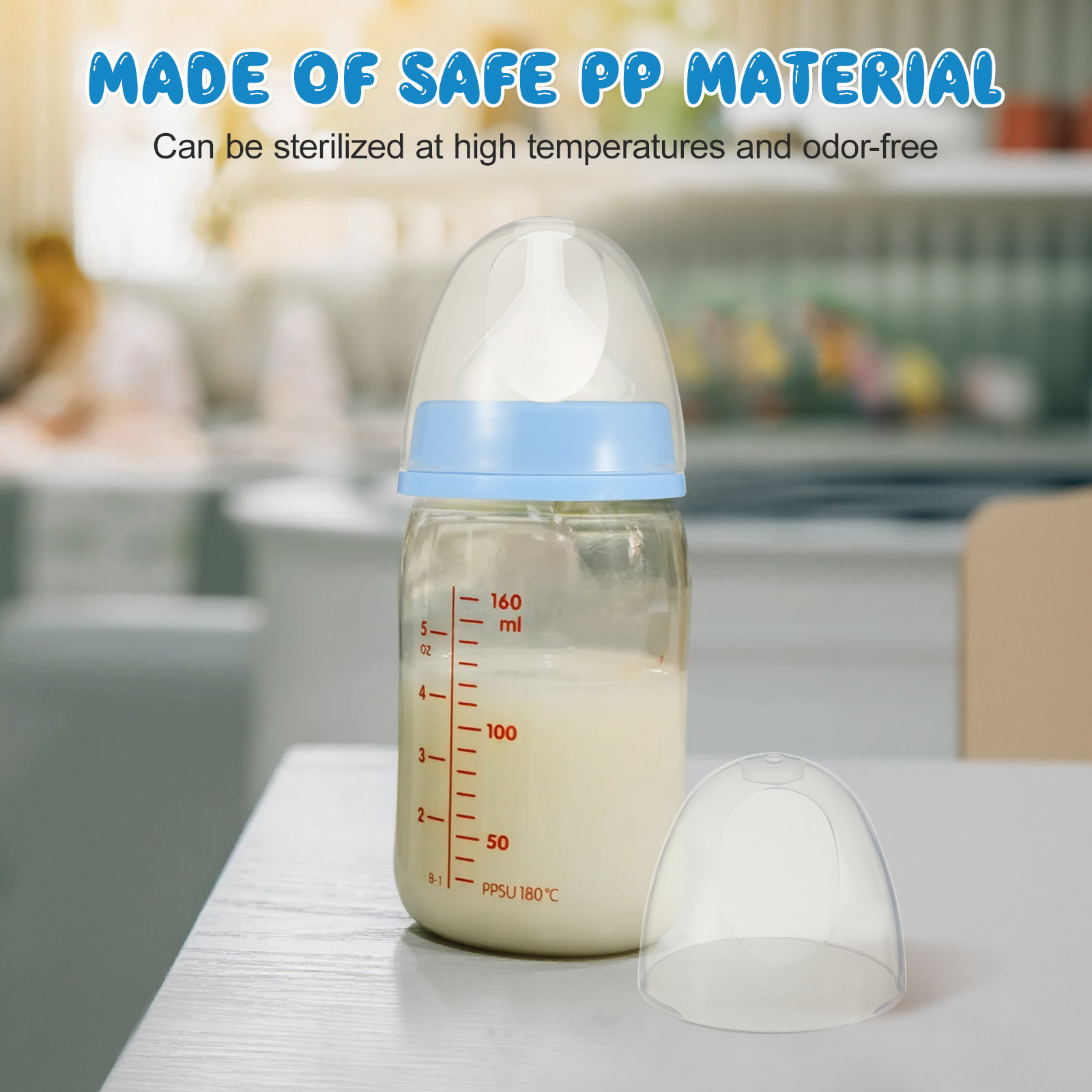交換用プラスチック製哺乳瓶キャップ、漏れ防止ミルク哺乳瓶蓋、 - Feeding Baby Food のレビューと価格