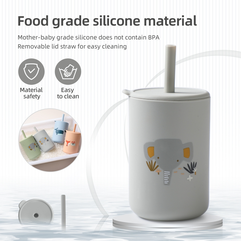 BPAフリーのベビー用ストローカップ、漫画柄のベビー用フィー - Baby Food Diet のレビューと価格