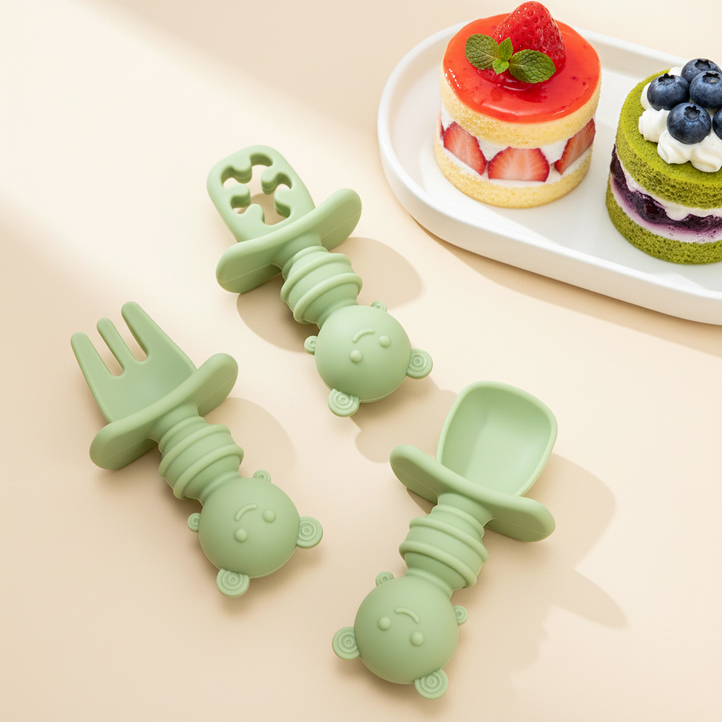 3個入りショートハンドルの蜂型スプーン＆フォークセット、初期 - Baby Food Utensil のレビューと価格