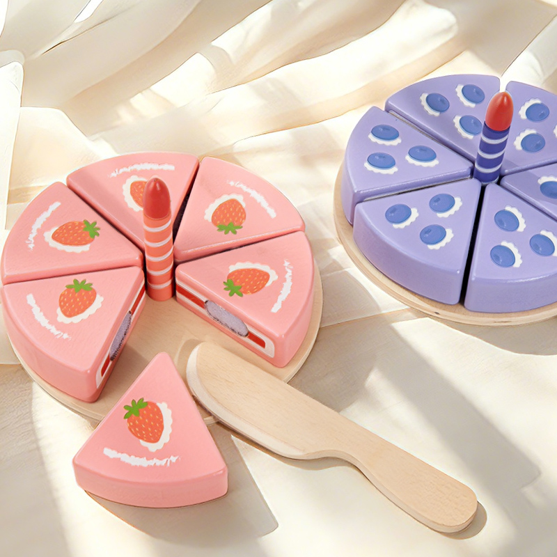 赤ちゃんごっこ遊びキッチンフードおもちゃ木製誕生日ケーキカッ - Baby Food Under 1 Year のレビューと価格